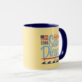 Mug Défi 1986 de surf de San Diego (Devant droit)