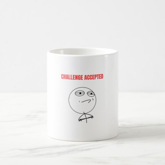 Mug Défi Accepté Mème (Centre)