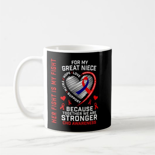 Mug Déficience cardiaque congénitale Sensibilisation à (Gauche)