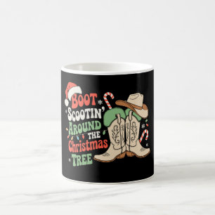 Mug Défilé de bottes autour du sapin de Noël Western