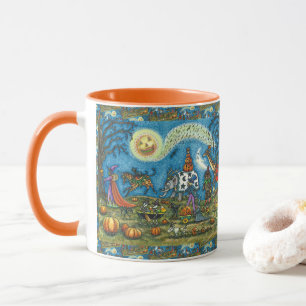 Mug DÉFILÉ D'HALLOWEEN Sorcière Girafe Ours Zèbre Skel