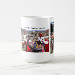 MUG DÉFILÉ JAIPUR INDE D'ÉLÉPHANT