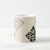 Mug Défiler Damask Art I Black Taupe Crème (Centre)