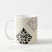 Mug Défiler Damask Art I Black Taupe Crème (Gauche)