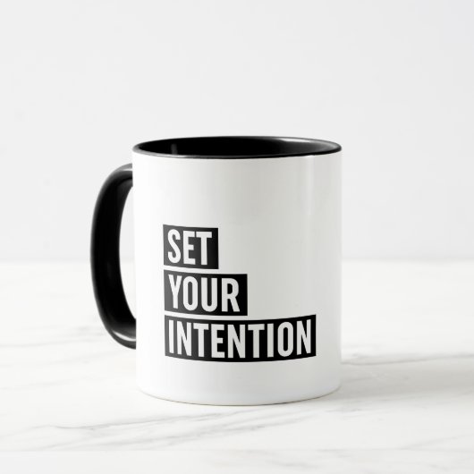 Mug Définir la typographie de votre intention (Devant gauche)
