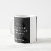 Mug Définir une valeur : Marcus Aurelius sur les valeu (Devant gauche)