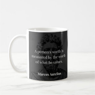 Mug Définir une valeur : Marcus Aurelius sur les valeu