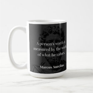 Mug Définir une valeur : Marcus Aurelius sur les valeu