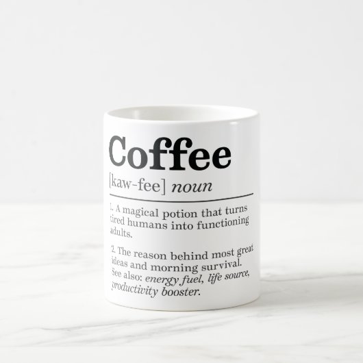 Mug Définition amusante de café (Centre)