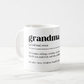 Mug Définition amusante de grand-mère (Devant gauche)