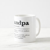 Mug Définition amusante de grand-père (Devant droit)