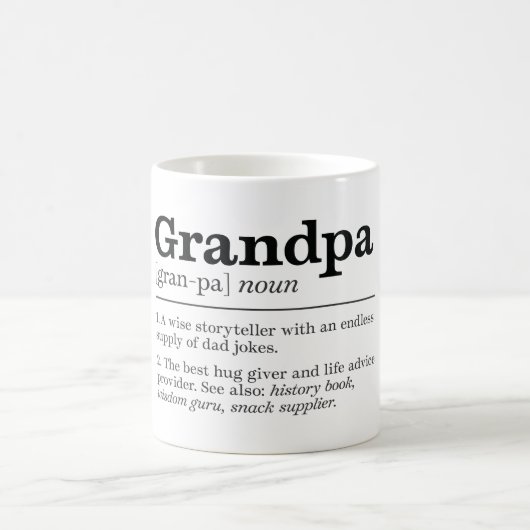 Mug Définition amusante de grand-père (Centre)