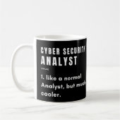 Mug Définition amusante de la cybersécurité (Gauche)