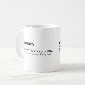 Mug Définition amusante de la retraite (Devant gauche)