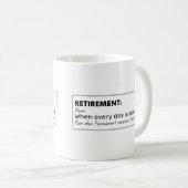 Mug Définition amusante de la retraite (Devant droit)
