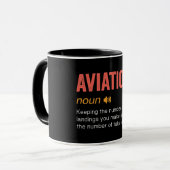Mug Définition amusante de l'aviation (Devant gauche)