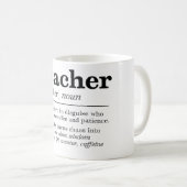 Mug Définition amusante de l'enseignant (Devant droit)