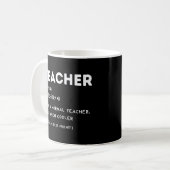 Mug Définition amusante de l'enseignant Appréciation d (Devant gauche)
