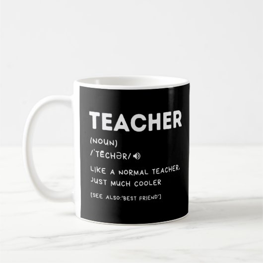 Mug Définition amusante de l'enseignant Appréciation d (Gauche)
