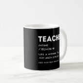 Mug Définition amusante de l'enseignant Appréciation d (Devant droit)