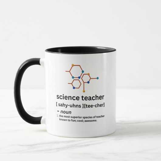Mug définition amusante de nom de professeur de scienc (Gauche)