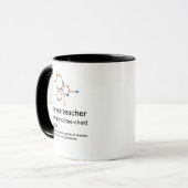 Mug définition amusante de nom de professeur de scienc (Devant gauche)