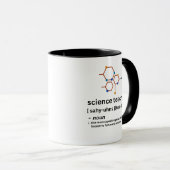 Mug définition amusante de nom de professeur de scienc (Devant droit)