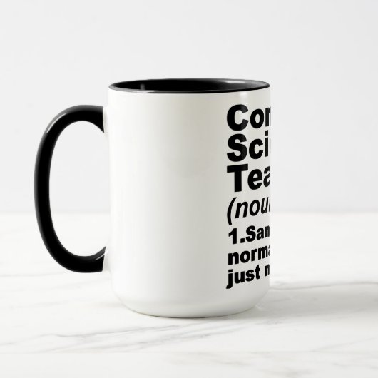 Mug Définition amusante d'enseignant en informatique (Gauche)