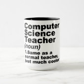 Mug Définition amusante d'enseignant en informatique (Centre)