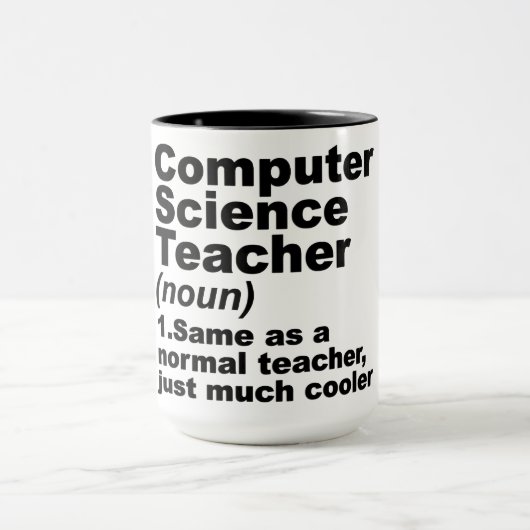 Mug Définition amusante d'enseignant en informatique (Centre)