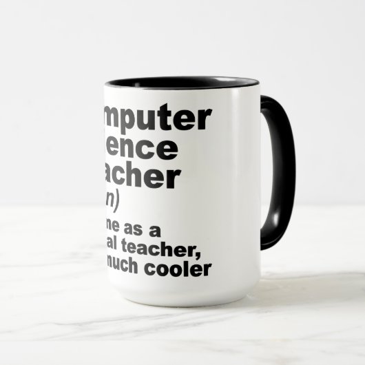 Mug Définition amusante d'enseignant en informatique (Devant droit)