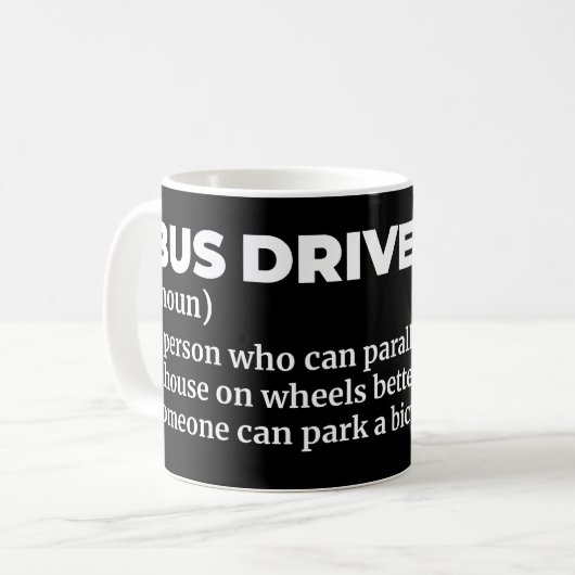 Mug Définition amusante du pilote de bus (Devant gauche)