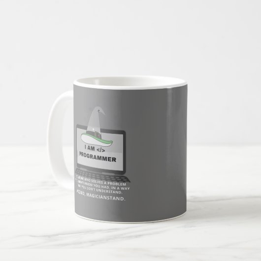 Mug Définition amusante du programmeur (Devant gauche)