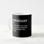 Mug Définition amusante pour les comptables - Numéro C (Devant gauche)