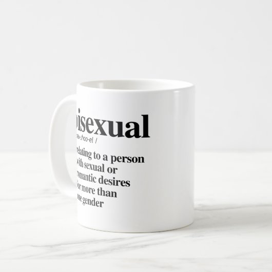 Mug Définition bisexuelle (Devant gauche)