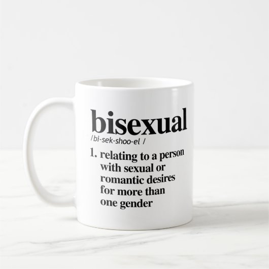 Mug Définition bisexuelle (Gauche)