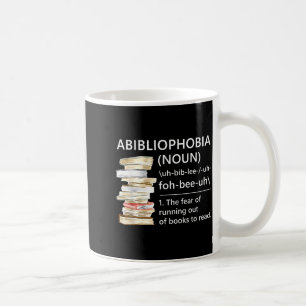 Mug Définition d'abibliophobie lecture drôle livre ver