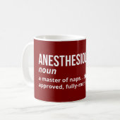 Mug Définition d'anesthésiste - Drôle Docteur (Devant gauche)