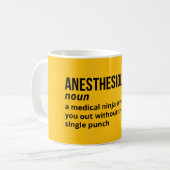 Mug Définition d'anesthésiste - Humour Médicale (Devant gauche)