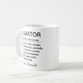 Mug Définition d'animateur drôle (Devant gauche)