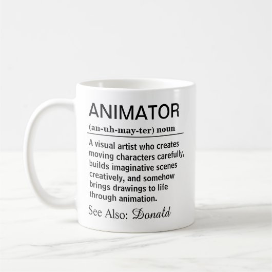 Mug Définition d'animateur drôle (Gauche)