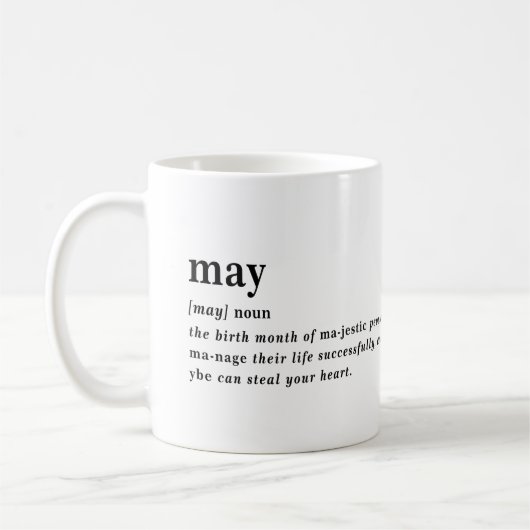 Mug Définition d'anniversaire de mai (Gauche)