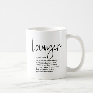 Mug Définition d'Avocat Drôle Écriture Moderne