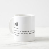 Mug Définition d'avril Anniversaire (Devant gauche)