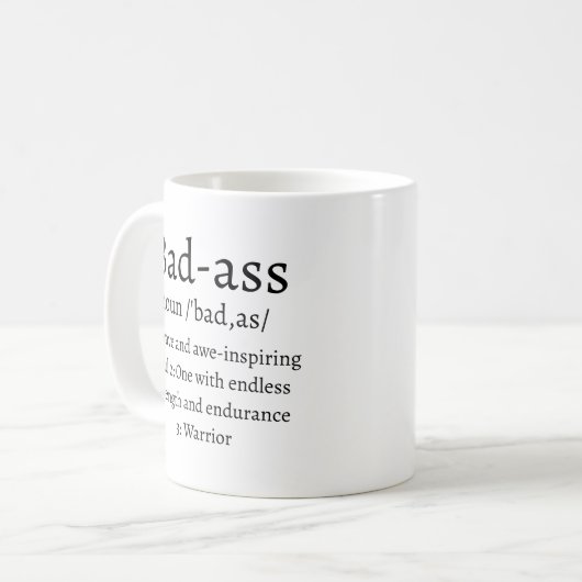 Mug Définition de Badass (Devant gauche)