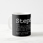 Mug Définition de beau-père noir et blanc (Devant gauche)