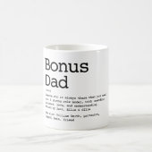 Mug Définition de beau-père, papa bonus noir et blanc (Centre)
