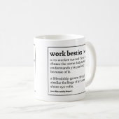 Mug Définition de Bestie de travail (Devant droit)