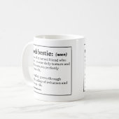 Mug Définition de Bestie de travail (Devant gauche)