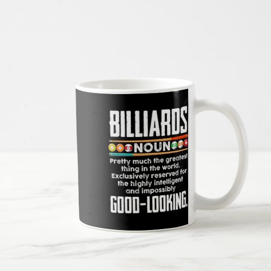 Mug Définition de billard - Billard amusant Billard 8 (Droite)